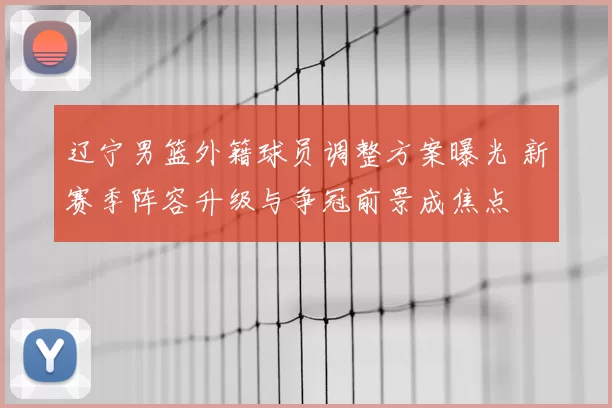 辽宁男篮外籍球员调整方案曝光 新赛季阵容升级与争冠前景成焦点